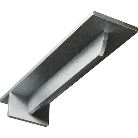 Ekena Millwork Heaton Hidden Support Steel Bracket w/ 8" Support Depth, Unfinished 3"W x 12"D x 2"H BKTM03X12X02HECRS